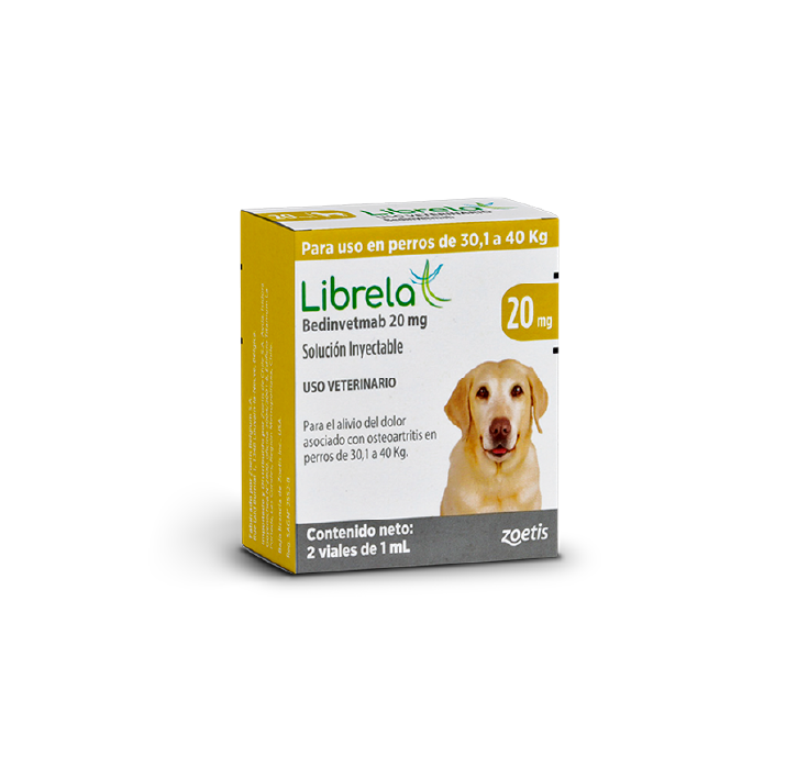 Caja de Librela inyectable para perros, 20 mg.